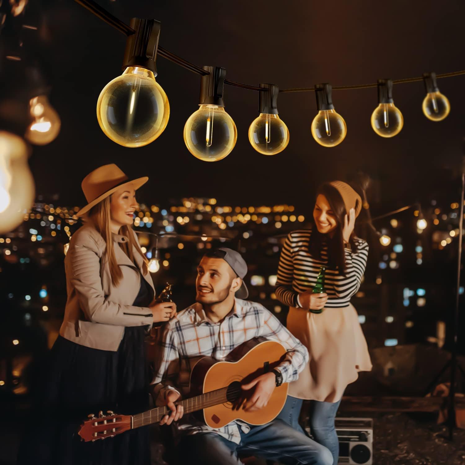 19M Outdoor Festoon Lights – G40 LED, Waterproof, Safe