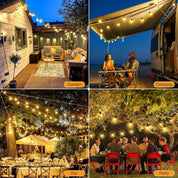 150ft Outdoor Festoon Lights with Remote & Dimmable LEDs