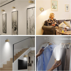 Battery Operated LED Wall Light, Adjustable, 3 Modes