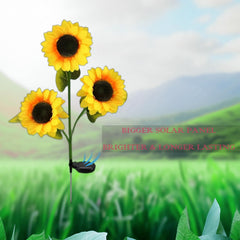 3 Pack Solar Sunflower Garden Lights Waterproof Outdoor