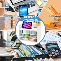 Pack of A4 Clear Acrylic Document Trays – Stackable Letter File Organiser, Transparent