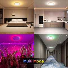 2 Pack RGB LED Ceiling Lights with Remote Control