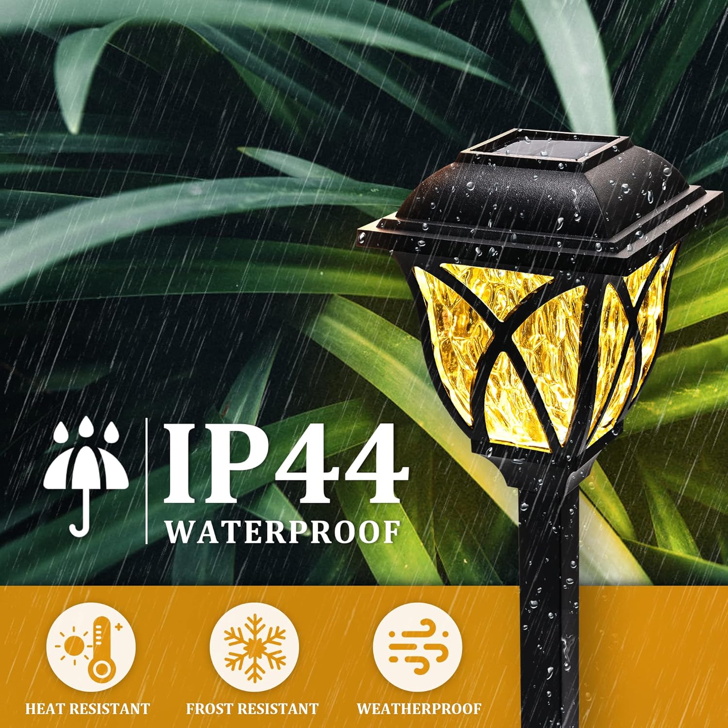 6-Pack Warm White Solar Garden Lights for Pathways