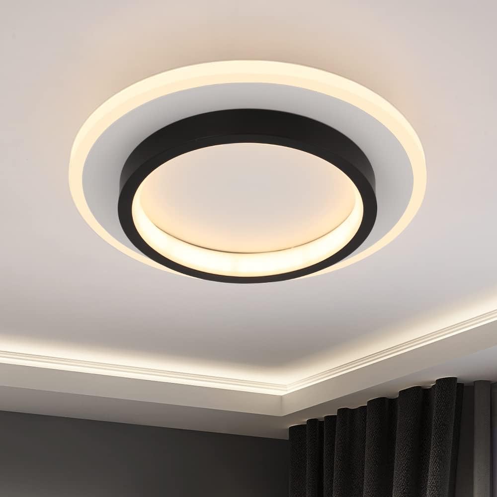 Modern Round LED Flush Mount Ceiling Light – Circle Flat Lamp for Hallway