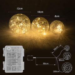Glass Ball LED Fairy Lights – 3 Pack