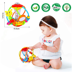 HOLA Baby Rattle Toy Set – Sensory Shaker & Activity Ball for 0–12 Months