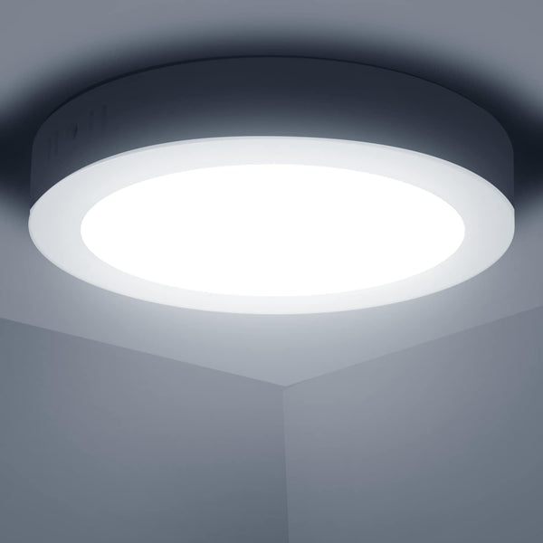 15W LED Ceiling Light - Round Cool White Flush Mount for Home and Office