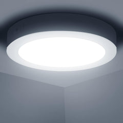 15W LED Ceiling Light - Round Cool White Flush Mount for Home and Office