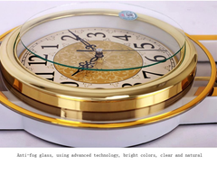 Retro Swing Wall Clock, Silent Non-Ticking Quartz Clock for Living Room & Bedroom