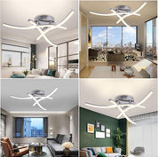 Dimmable 18W LED Curved Ceiling Light for Rooms