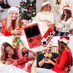 Retro Handheld Game Console with 500 Built-In Games, 3” Screen, Rechargeable (Red)