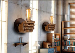 Antique Fist Wall Sconce Light Vintage Industrial E27 Lamp