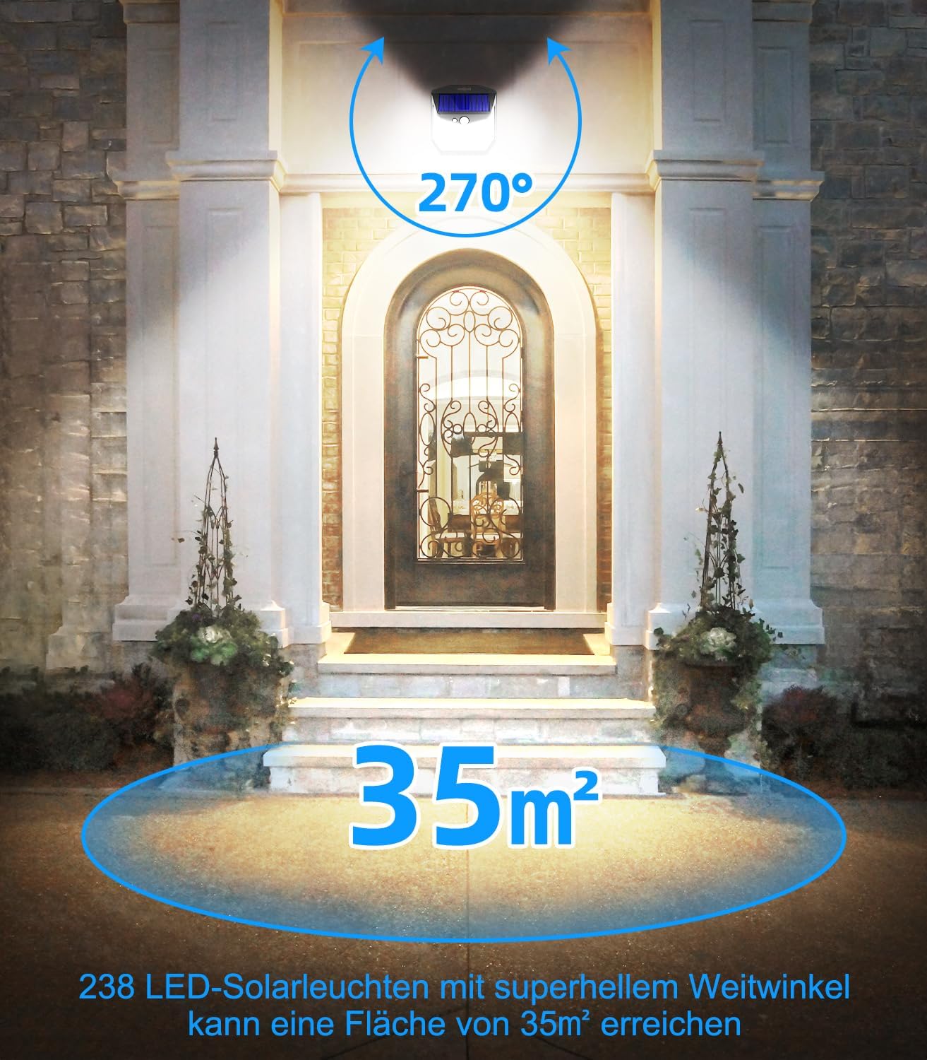 4 Pack Solar Motion Sensor Lights