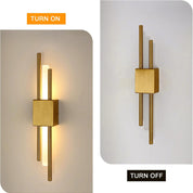 LED Wall Light Indoor – 10W Gold Modern Acrylic Wall Lamp, 3000K Warm White