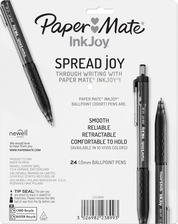 InkJoy 300RT Retractable Ballpoint Pens – 1.0mm Medium Point, Black, 12 Pack