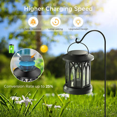 2 Pack Solar Hanging Lanterns – Outdoor Waterproof Garden Lights