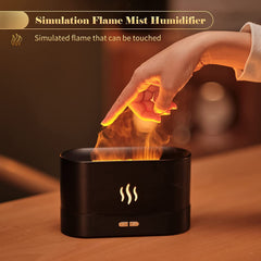 180ml Essential Oil Diffuser, Premium Flame Lights, 2 Mist Mode, Aromatherapy Humidifier, Waterless Auto-Off