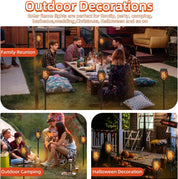 6-Pack Solar Flickering Flame Garden Lights
