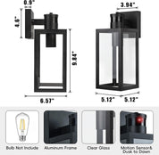 Motion Sensor Outdoor Wall Light, Dusk to Dawn Waterproof Sconce