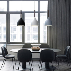 Black Iron E27 Light Fixture, 17×35cm, Bulb Not Included