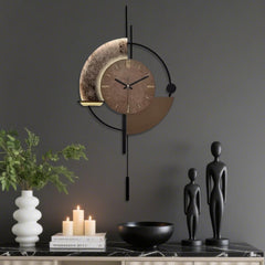 Decorative Silent Wall Clock with Pendulum 16.5x31.5in