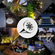 White Solar Ground Lights – 8-Pack Waterproof LED Pathway
