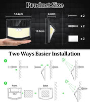 LED Solar Motion Sensor Lights 2 Pack