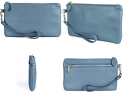 Genuine Leather Wristlet Clutch Wallet for Women – Card & Cash Organizer Purse