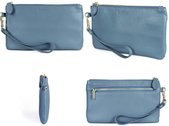 Genuine Leather Wristlet Clutch Wallet for Women – Card & Cash Organizer Purse