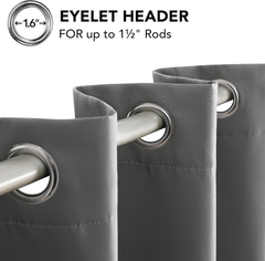 Light Grey Blackout Curtains 42x54