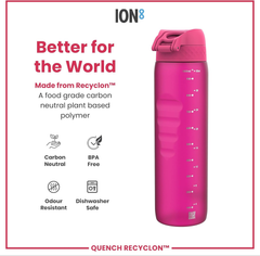 1L Motivational Water Bottle – Time Marked, Leakproof, BPA-Free, Flip Lid, Handle