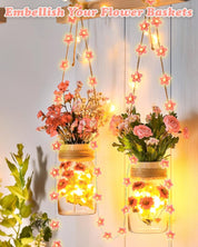 2M Pink Cherry Blossom Flower Fairy String Lights