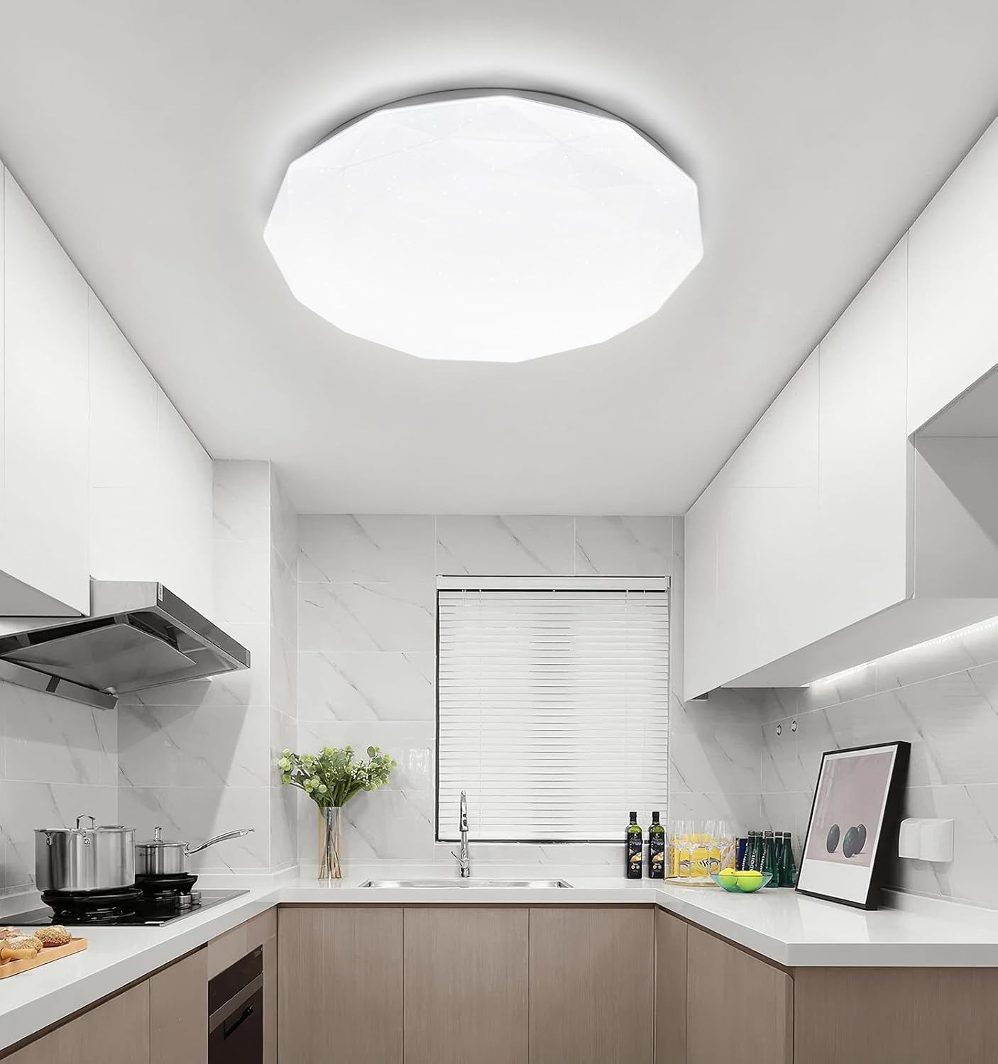 Clerance Sale - 18W Diamond Style flush LED Ceiling Light