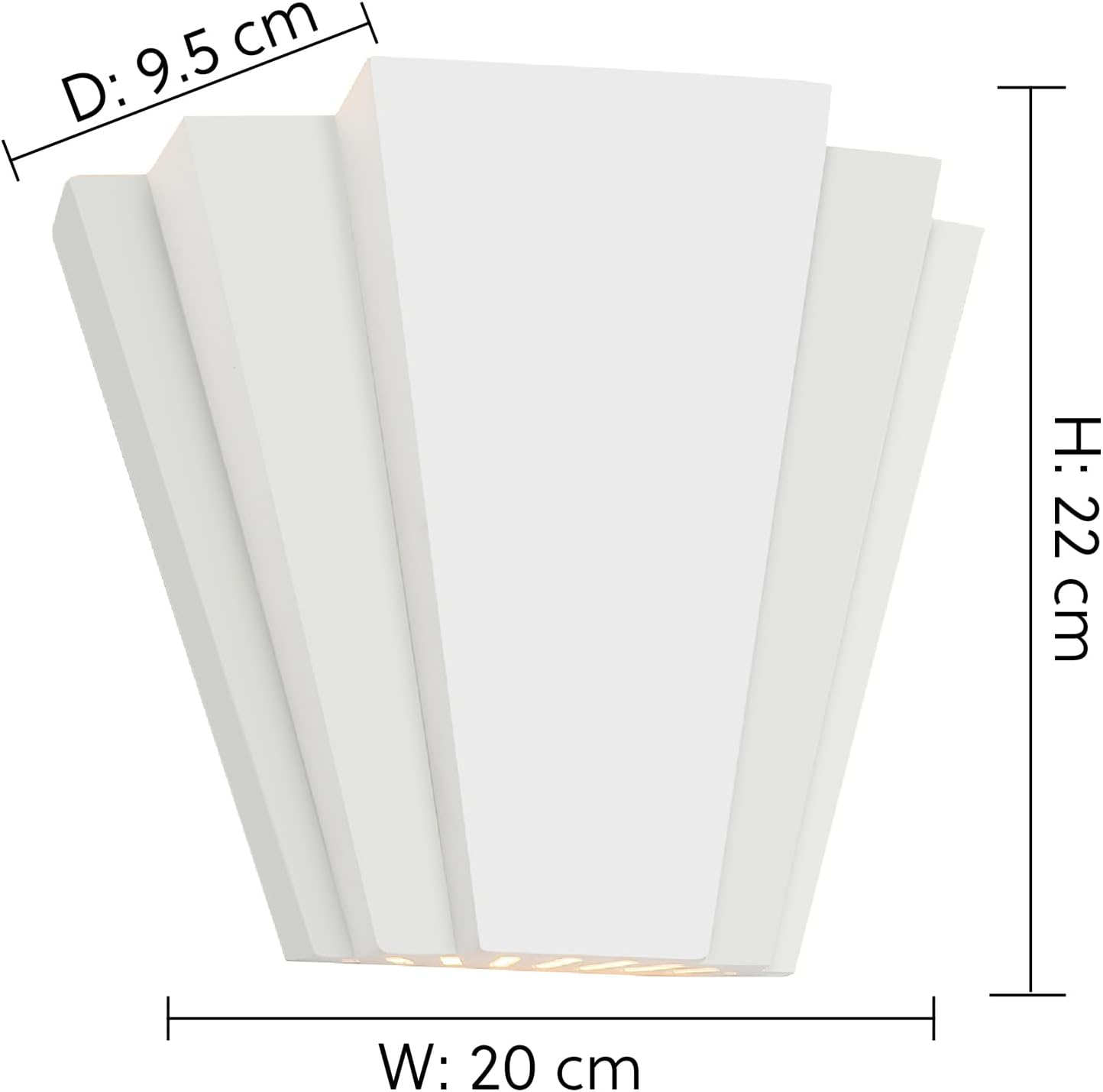 Paintable Art Deco Wall Light – Up/Down G9 Sconce