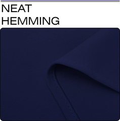 Thermal Blackout Eyelet Curtains with Tiebacks – 46x72 Inch, Navy Blue, 2 Panels