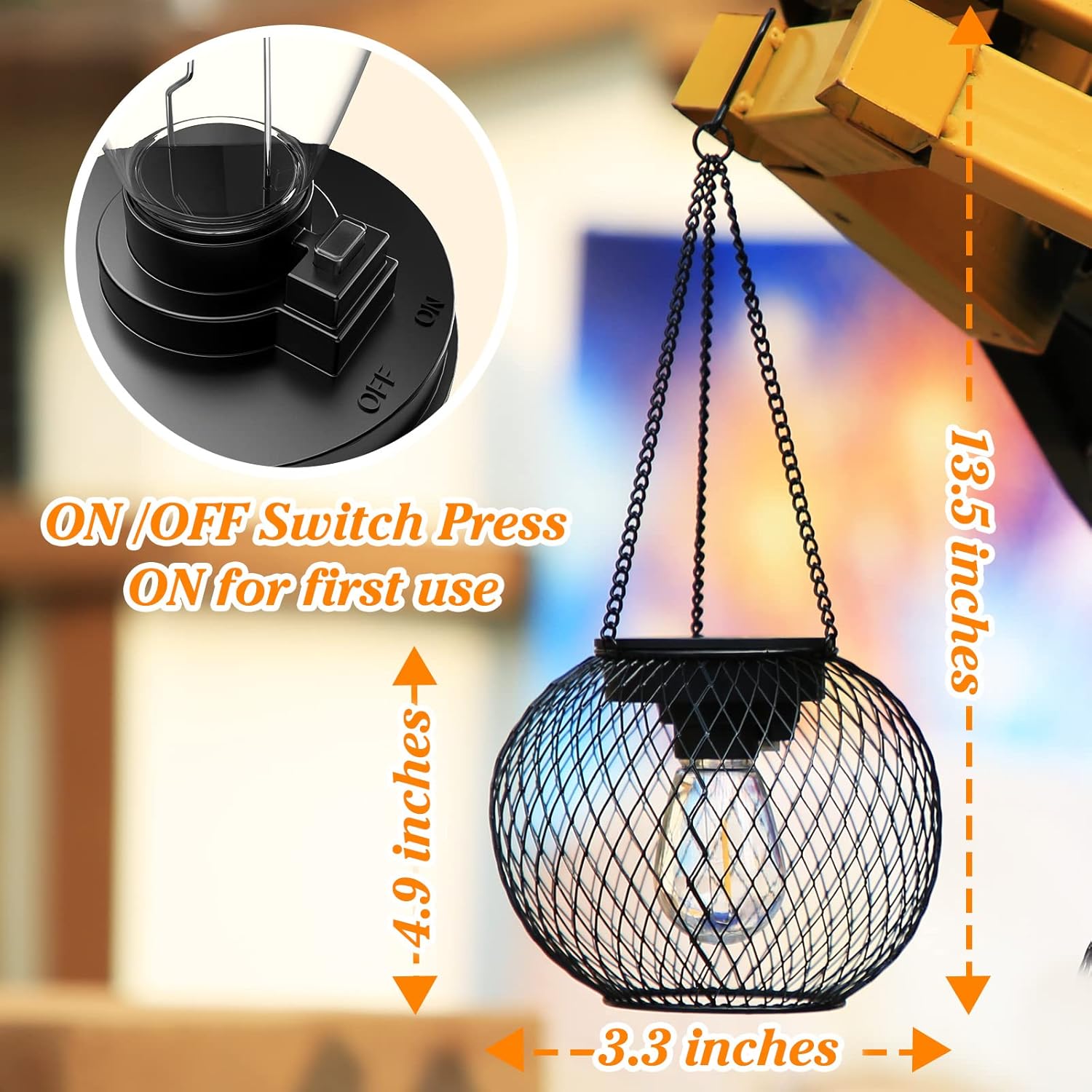 2 Pack Solar Lanterns – Waterproof Hanging Garden Lights