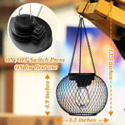 2 Pack Solar Lanterns – Waterproof Hanging Garden Lights