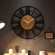 Large Silent Non-Ticking Vintage Wall Clock 14-Inch