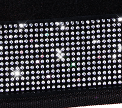 Luxury Bling Diamond Car Floor Mats – 4PCS Sparkly Rhinestone Waterproof Set for Cars, SUVs & Vans (Black Silver)