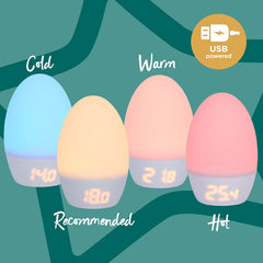 Tommee Tippee GroEgg2 Digital Colour Changing Room Thermometer and Night Light, USB Powered