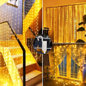 300 LED USB Curtain Lights – 8 Modes, Waterproof, Remote