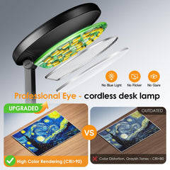Rechargeable LED Desk Lamp, Dimmable Touch Control Light