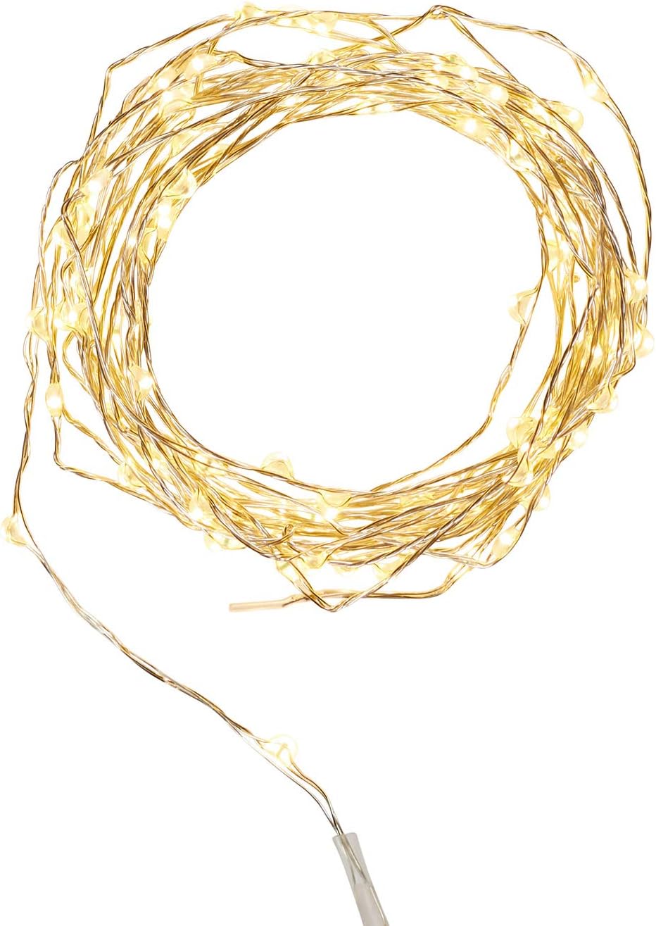 5M 100 LED Warm White Plug-In Fairy Lights