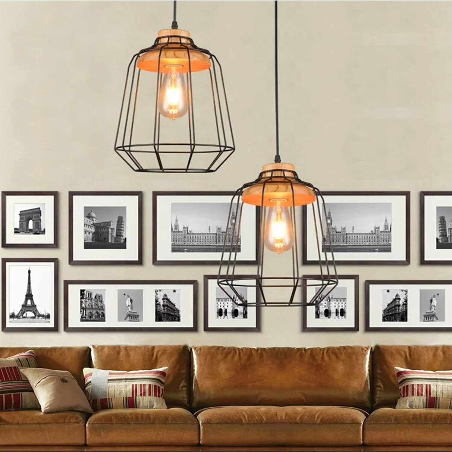ST64 40W Vintage Amber Glass Bulb (Pack of 6)
