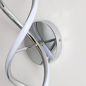 Modern Chrome Spiral LED Wall Lamp – 24W Cool White Light