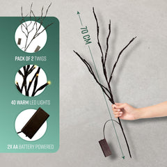 LED Twig Branch Lights 2 Pack