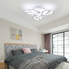 LED Ceiling Lights, 40W Modern Petals Acrylic White LED Ceiling Lamp | Cold White 6500K