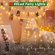 Battery Globe String Lights – 40 Warm White LEDs