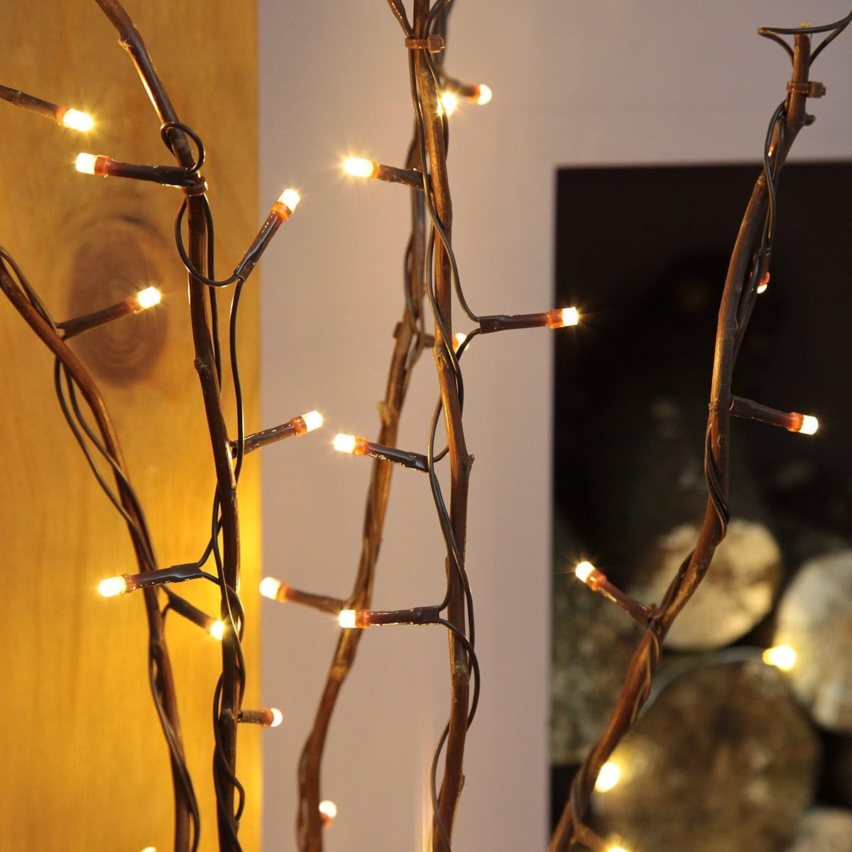 Rustic Willow Twig Branch Lights with 50 LEDs