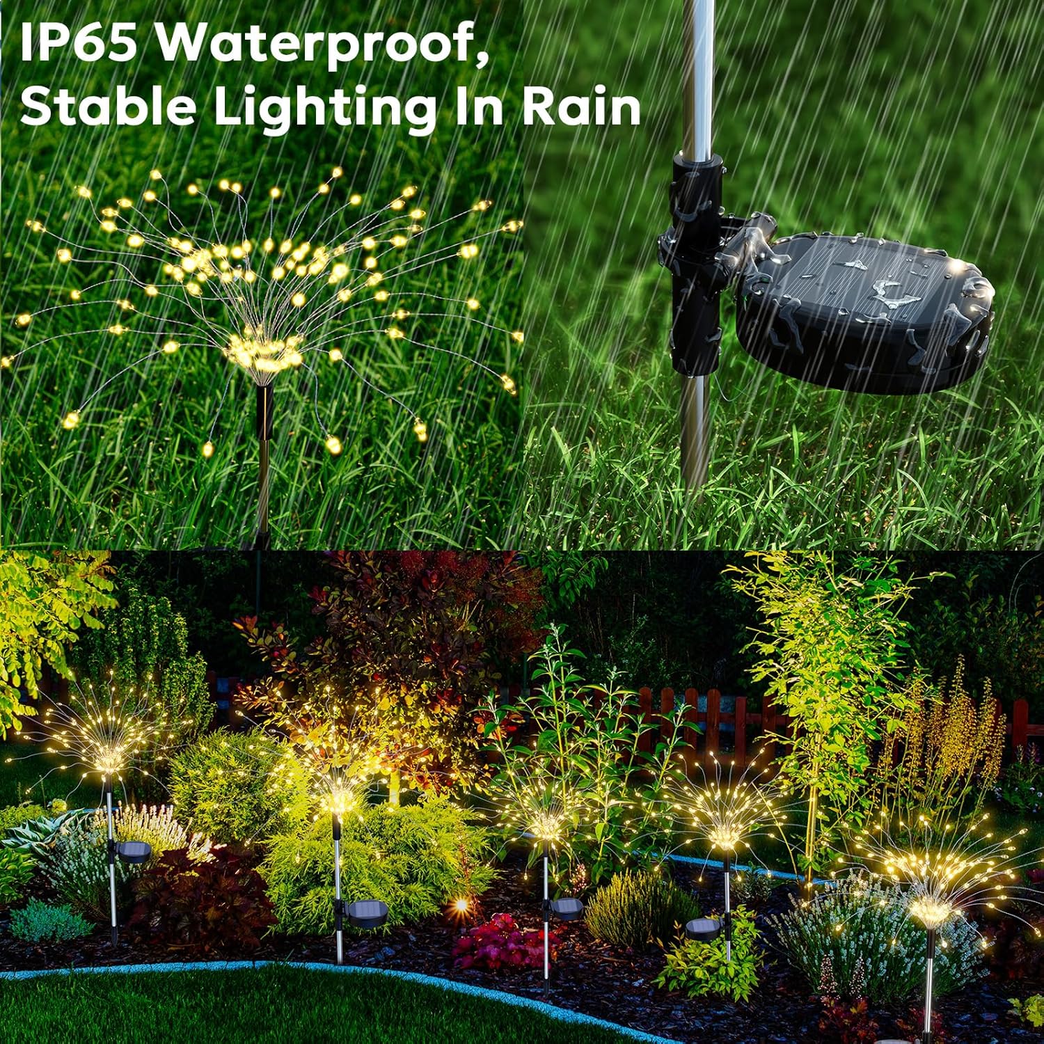 Solar Firework Garden Lights – 4 Pack, 480 LEDs